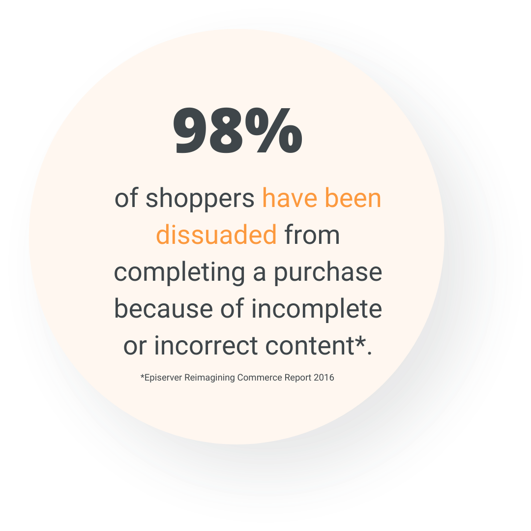 It is important that the product content contains correct information It is important that the product content contains correct information